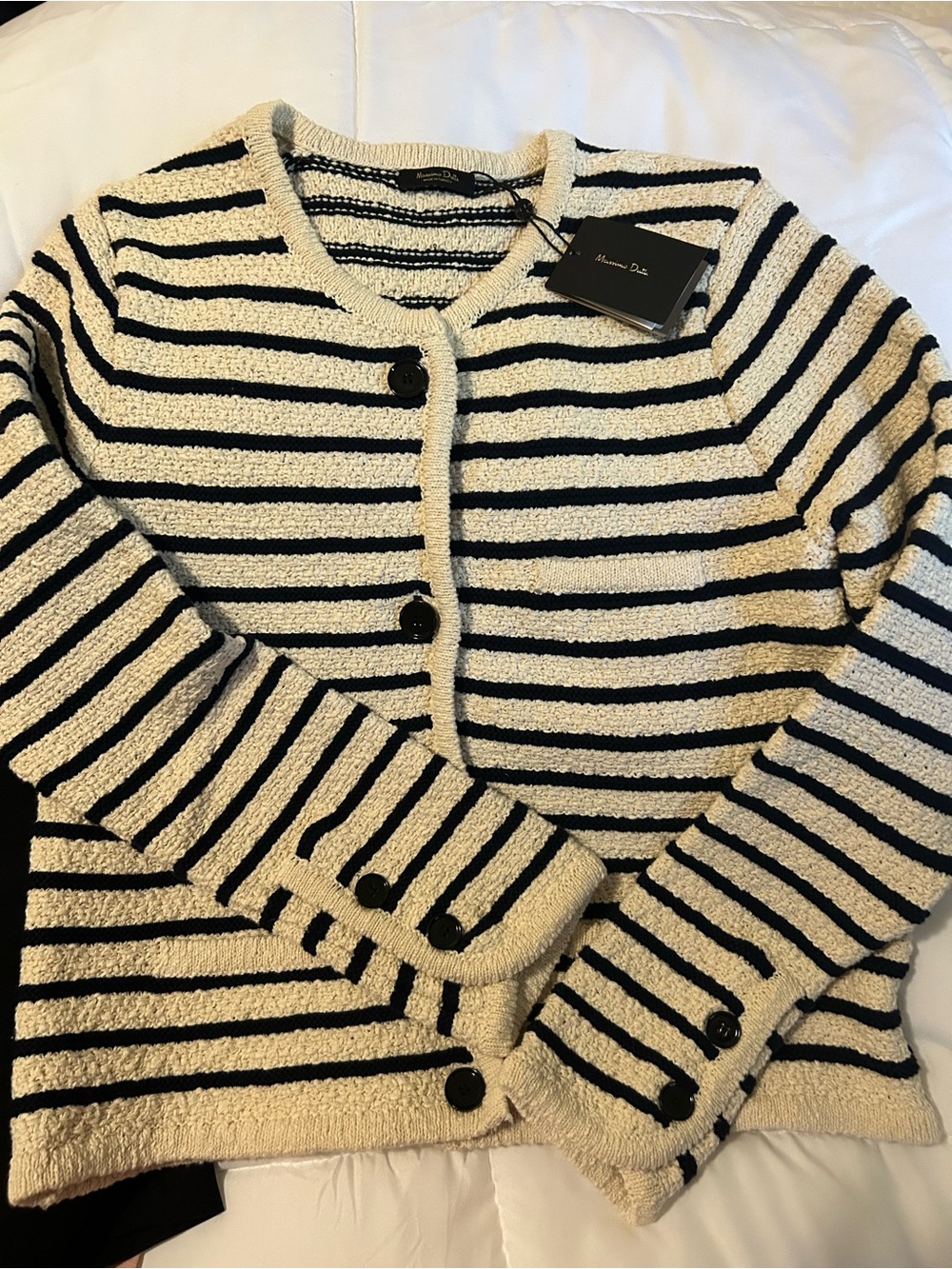 Massimo Dutti Striped Knit Cardigan
